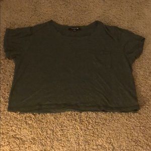 Forever 21 Forest Green Top Large Crop Women